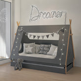 TPFLiving Kinderbett Fryak in Form eines Tipis, inkl. Lattenrost